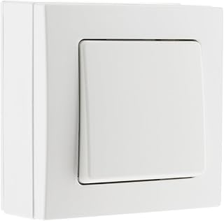 Zenitech - Interrupteur Va & Vient 10A - Appareillage Électrique sans Vis Apparente - Compatible Moulures Standards - Fixation Facile - Normes NF et CE - Blanc - Prêt à Poser